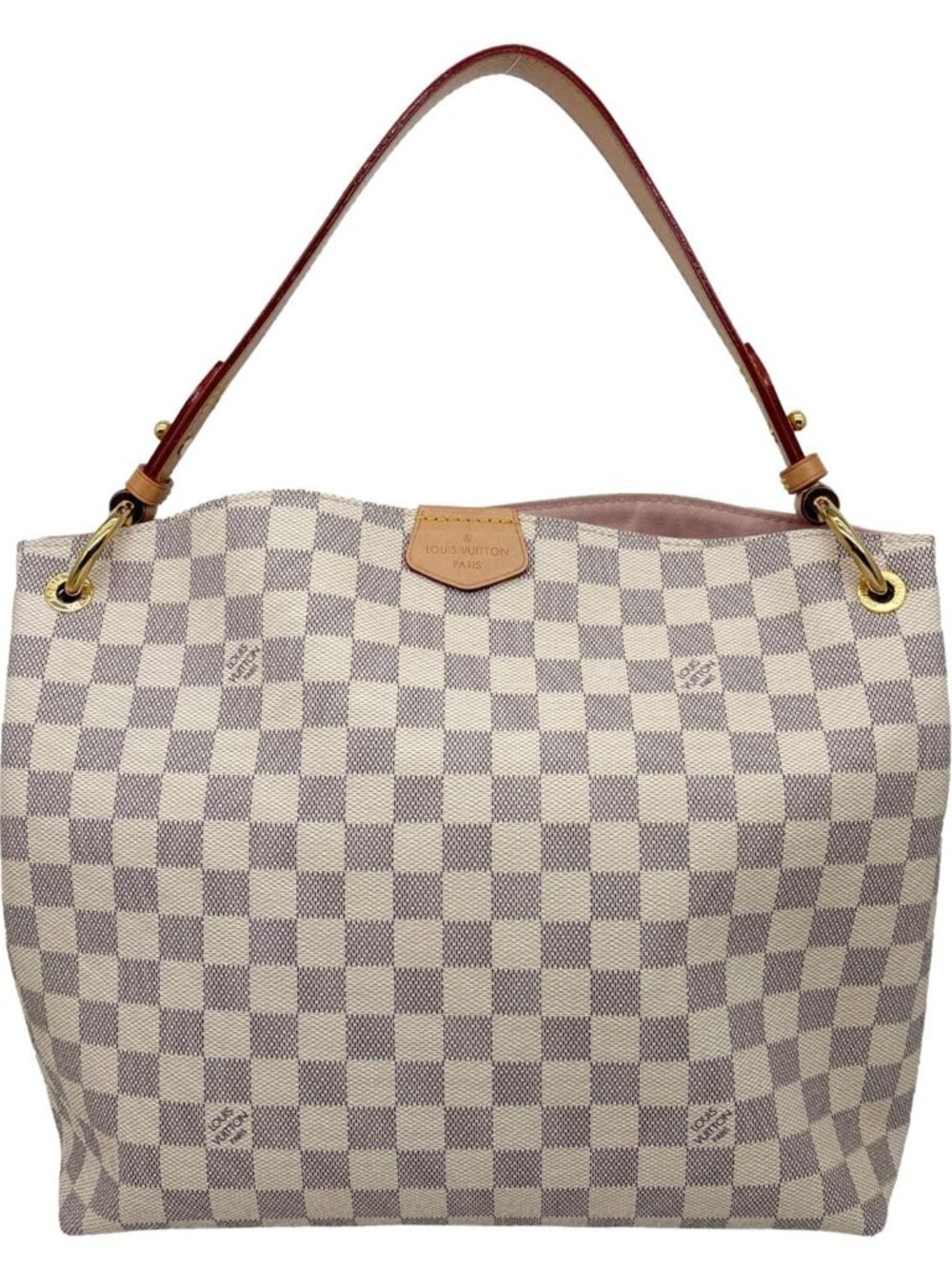 Louis Vuitton Graceful PM Damier Azur Shoulder Bag Rose Ballerine